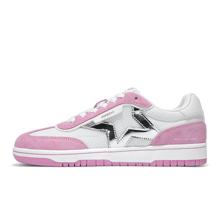 RIPSTAR Slip Resistant Cushioning Low top Skateboard Shoes Women's Alloy Pink