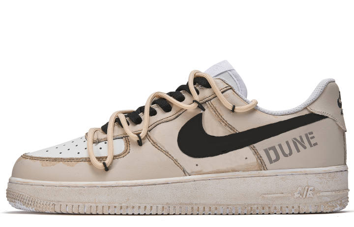 Nike Nike Air Force 1 Da Vinci Custom, Post Apocalyptic, Wasteland, Sand Dune