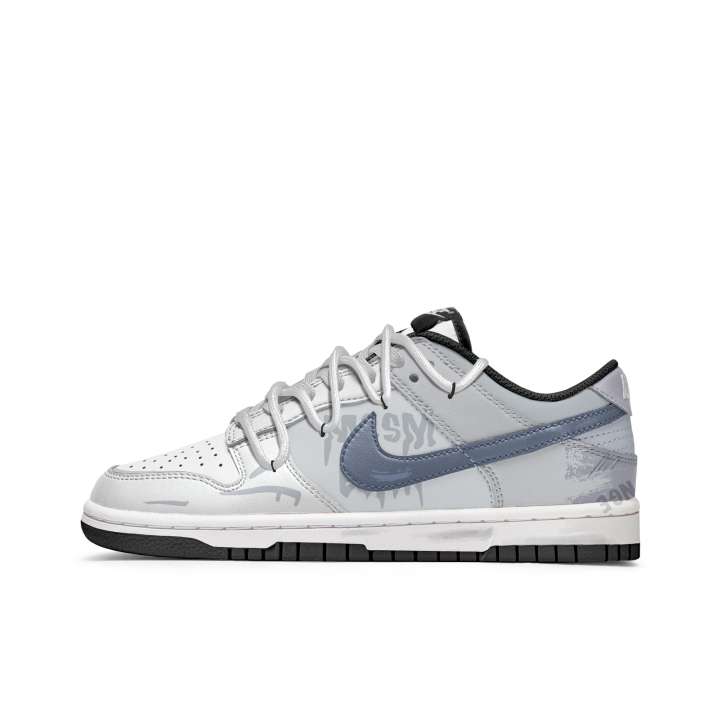 Nike Nike Dunk Slip Resistant Abrasion Resistant Low top Skateboard Shoes Unisex Gray Blue