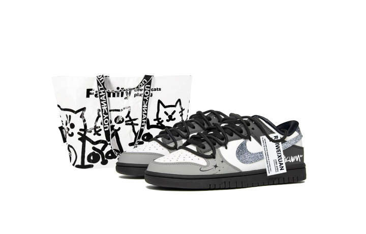 Nike Nike Dunk Light Realm Shadow Cushioning Low top Skateboard Shoes Unisex Black White