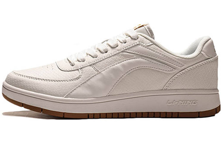 Li-Ning Li Ning Synthetic Leather Low top Skateboard Shoes Men's White