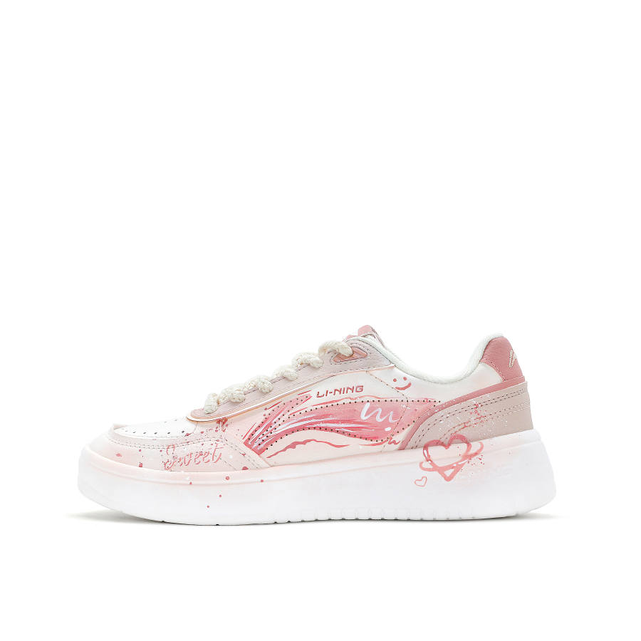 Li-Ning Li Ning Sourdough Slip Resistant Abrasion Resistant Balance Low top Skateboard Shoes Women's Pink