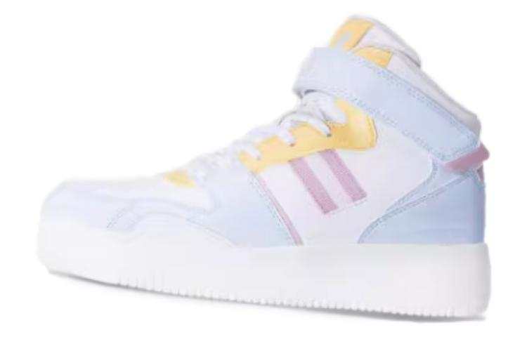 QIAODAN Abrasion Resistant High top Skateboard Shoes Women's White Blue