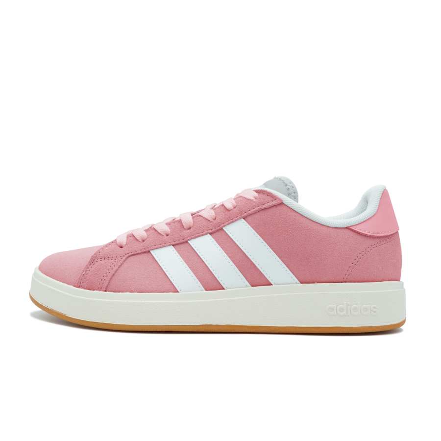 Adidas Adidas Grand Court Base 00s Slip Resistant Abrasion Resistant Low top Skateboard Shoes Unisex Pink White