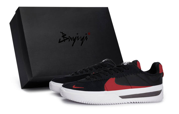 Nike Nike BRSB Slip Resistant, Abrasion Resistant, Lightweight Low top Skateboard Shoes Unisex Black White Red