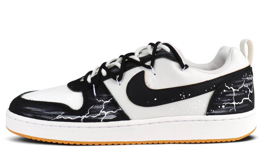 Nike Nike Court Borough Abrasion Resistant Height Increasing Low top Skateboard Shoes Men's Black White