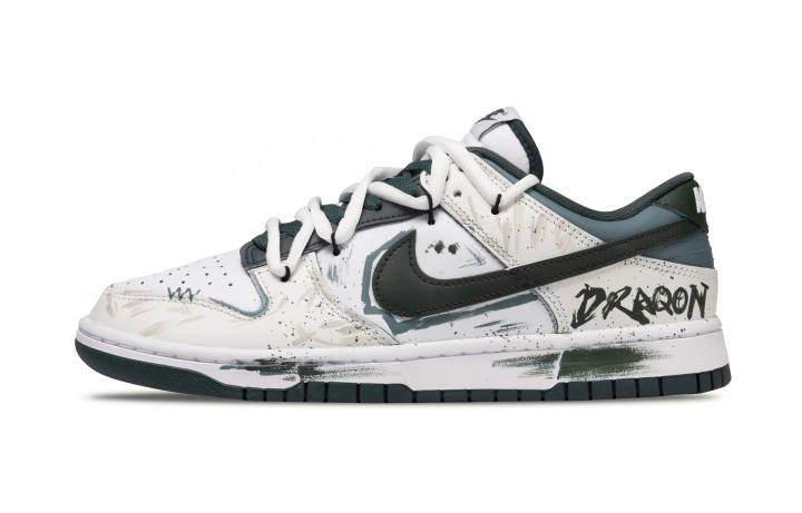 Nike Nike Dunk Dragon Graffiti Low top Skateboard Shoes Men's Ecru