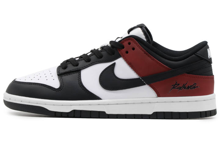Nike Nike Dunk Slip Resistant Abrasion Resistant Slip Resistant Abrasion Resistant Low top Skateboard Shoes Men's Black Red