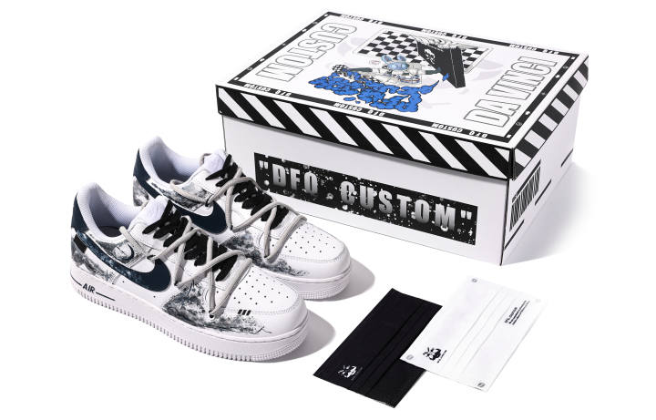 Nike Nike Air Force 1 Low top Skateboard Shoes Women's Ink Blue