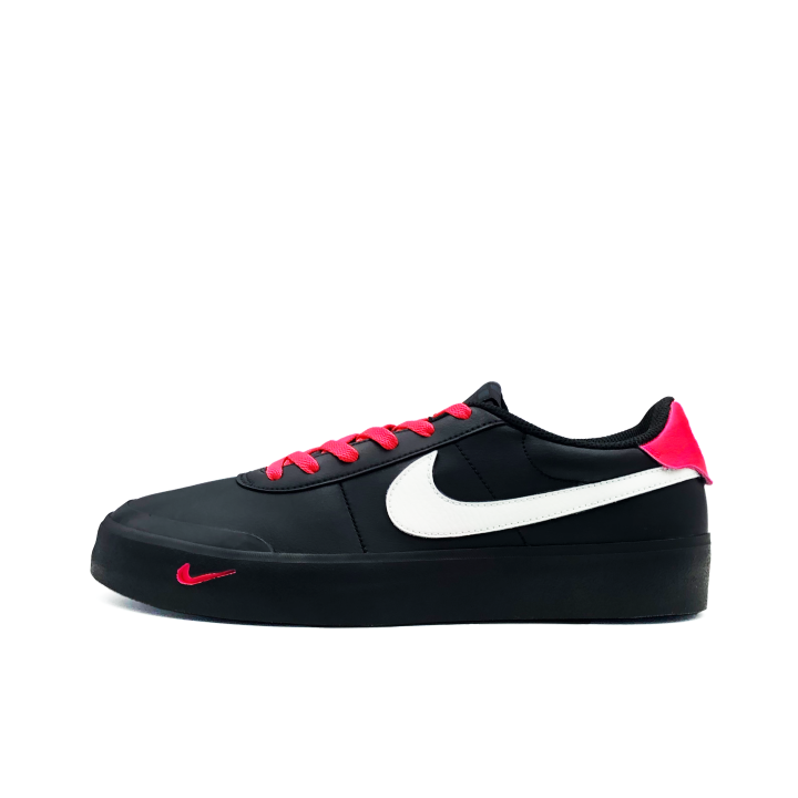 Nike Nike Court Shot Red Star Rubber Abrasion Resistant Low top Skateboard Shoes Men's Black White