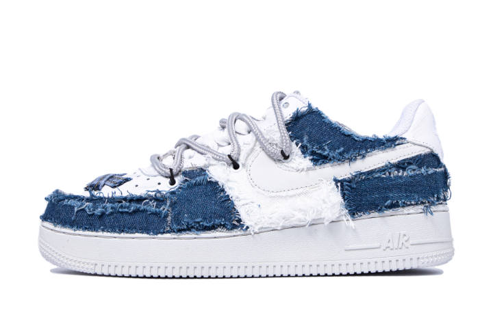 Nike Nike Air Force 1 Low top Skateboard Shoes Men's Blue White