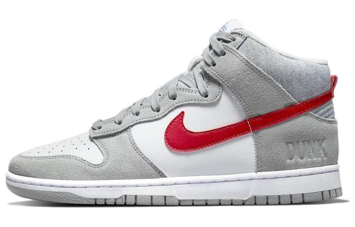 Nike Nike Dunk High Light Smoke Grey Gym Red