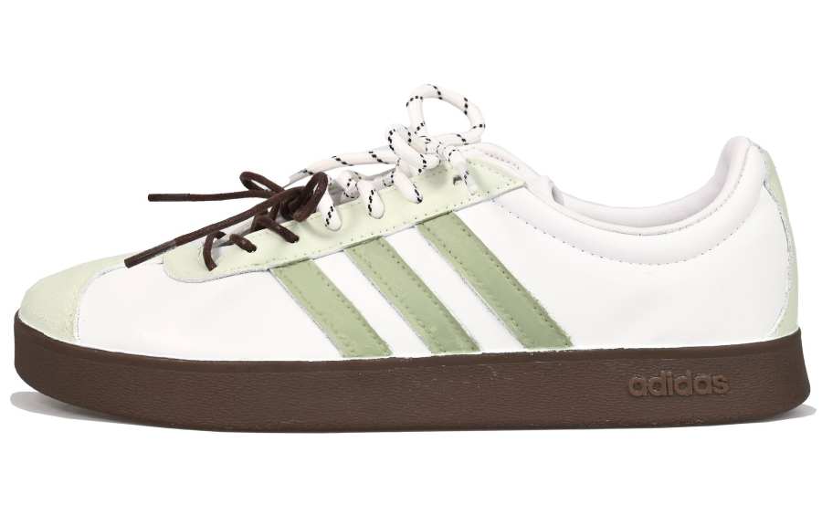 Adidas Neo VL Court 2.0 Mung Bean Ice Sand Slip Resistant Low top Skateboard Shoes Unisex White Green