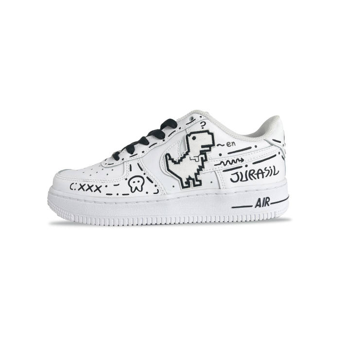 Nike Nike Air Force 1 Low top Skateboard Shoes Men's Black White