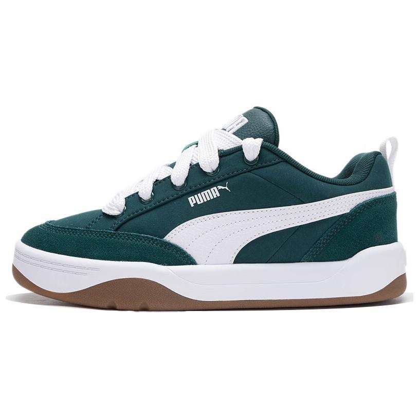 PUMA Park Lifestyle Street Abrasion Resistant Low top Skateboard Shoes Unisex Green White