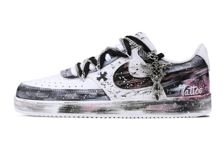 Nike Nike Court Vision 1 Low Abrasion Resistant Low top Skateboard Shoes Unisex White Black Pink