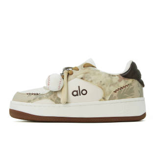 Alo Yoga Recovery Mode Baseball Abrasion Resistant Low top Skateboard Shoes Unisex Brown White