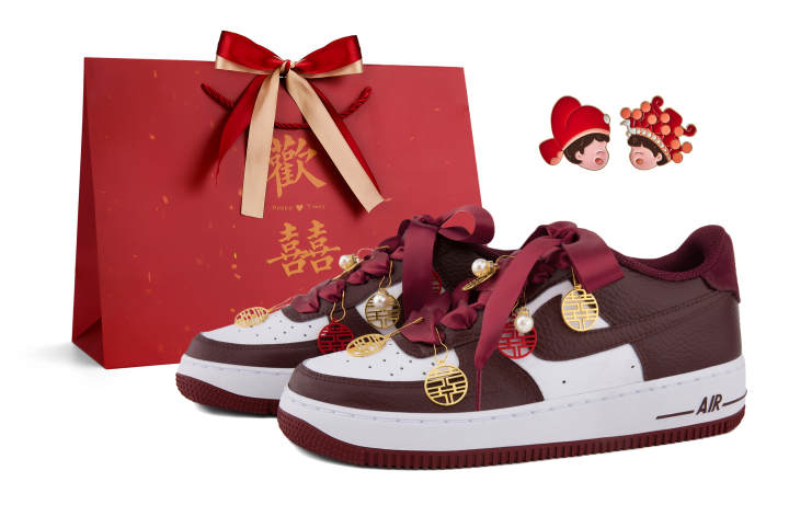 Nike Nike Air Force 1 Slip Resistant Slip Resistant Low top Skateboard Shoes Unisex Red White