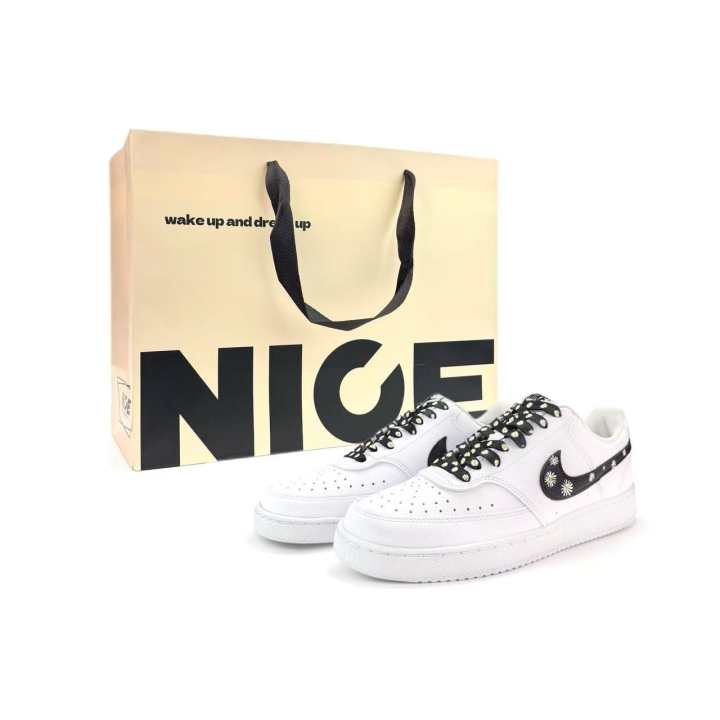 Nike Nike Court Vision 1 Skateboard Shoes Unisex Low Top White/Black/Yellow