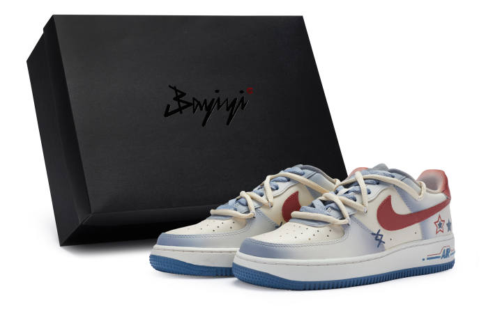 Nike Nike Air Force 1 Slip Resistant Slip Resistant Low top Skateboard Shoes GS White Blue