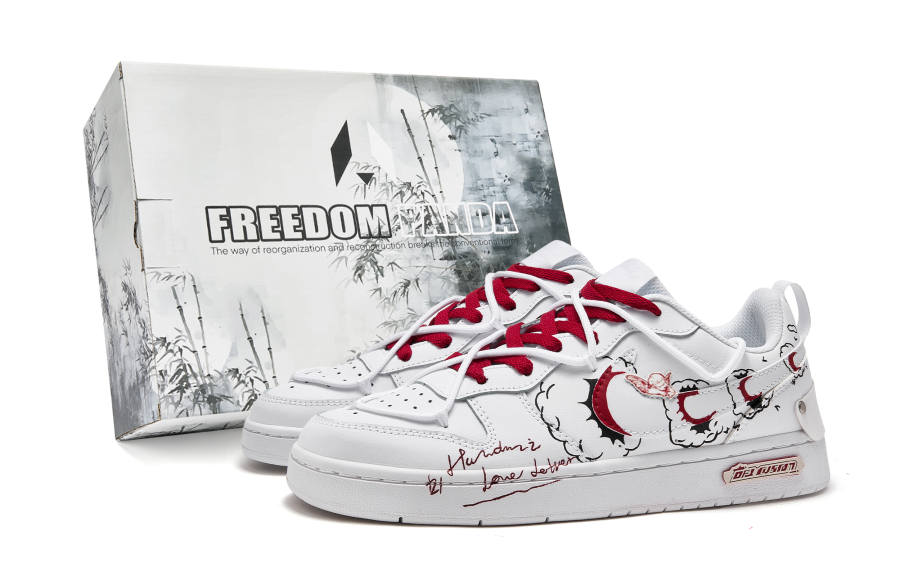 Nike Nike Court Borough Low Freedom Panda, Box, Cupid Slip Resistant Low top Skateboard Shoes GS Red White