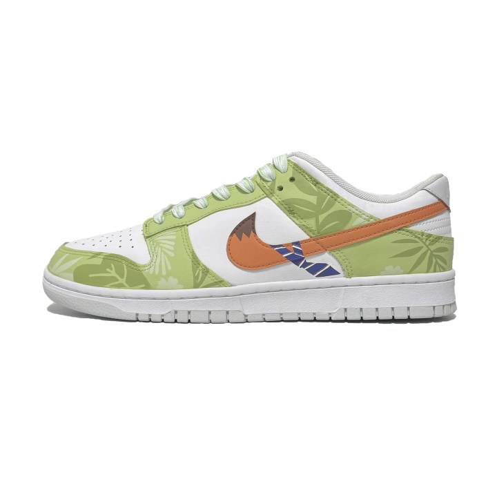 Nike Nike Dunk Nick The Fox Wear resistant And Lightweight Low top Skateboard Shoes Unisex Green White