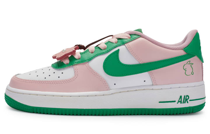 Nike Nike Air Force 1 Low 07 Low top Skateboard Shoes Men's Pink Green White