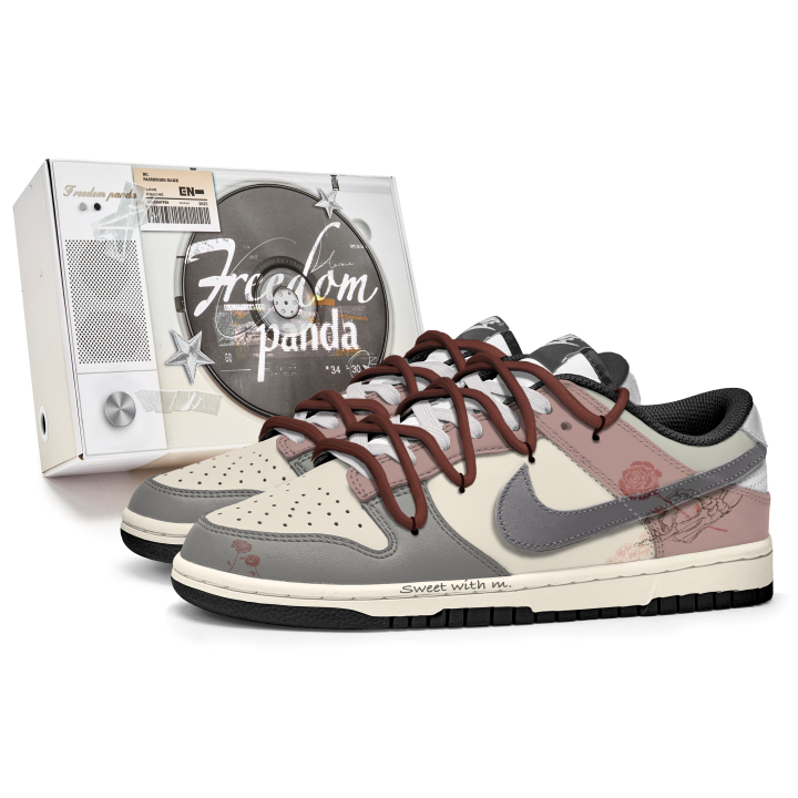 Nike Nike Dunk Slip Resistant Abrasion Resistant Low top Skateboard Shoes Unisex Pink White