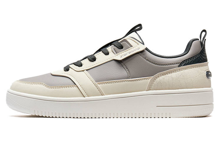XTEP Abrasion Resistant Low top Skateboard Shoes Men's Beige Gray