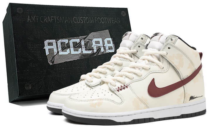 Nike Nike Dunk Retro Height Increasing High top Skateboard Shoes Men's Ecru
