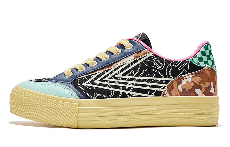 FEIYUE Low-top Skateboard Shoes Women's Black Brown Green