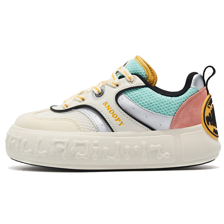 Palladium SNOOPY x Palladium Textile, Synthetic Leather Breathable Height Increasing Skateboard Shoes Women's