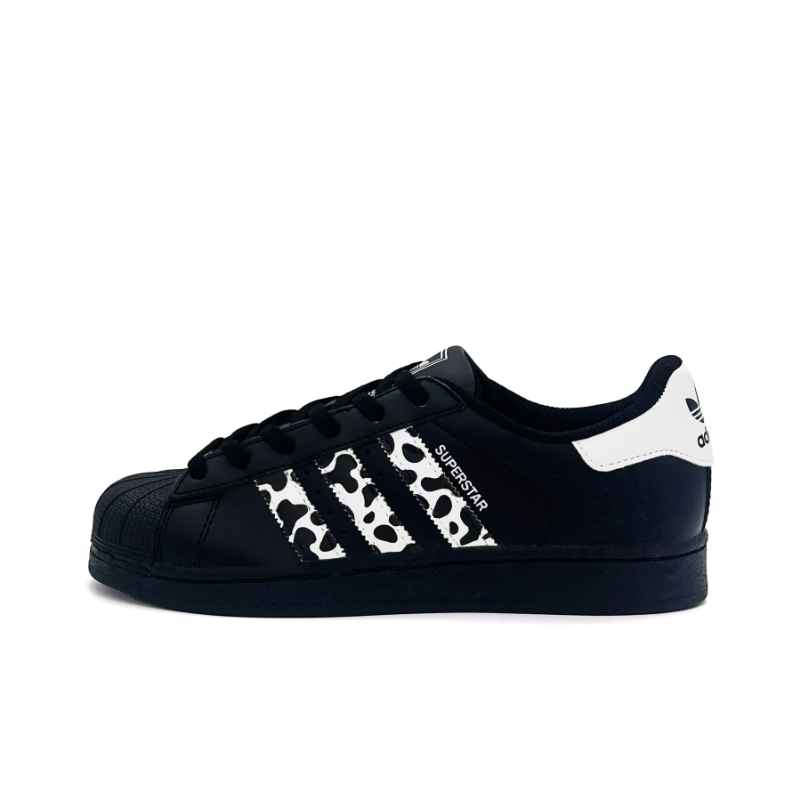 Adidas Originals Superstar 2 Dark Night Spot Abrasion Resistant Low top Skateboard Shoes Unisex Black White