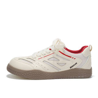 Binya Slip Resistant, Abrasion Resistant, Lightweight Low top Skateboard Shoes Women's Beige