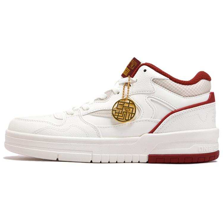 361° Breathable And Slip Resistant High top Skateboard Shoes Women's White Red