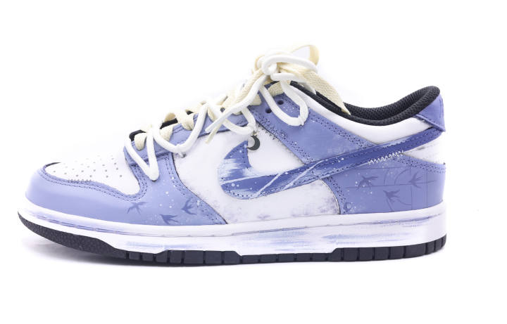 Nike Nike Dunk Blue Crescent Abrasion Resistant Low top Skateboard Shoes Unisex