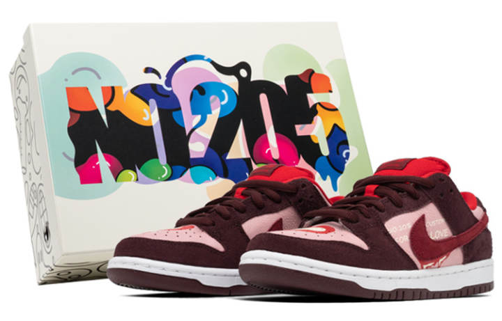 Nike Nike Dunk SB Pro 'Cherry' Leather Slip Resistant, Abrasion Resistant, Lightweight