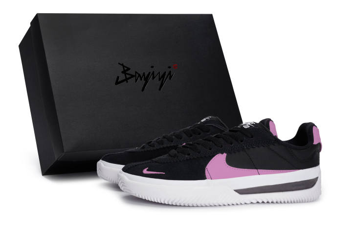 Nike Nike BRSB Slip Resistant, Abrasion Resistant, Lightweight Low top Skateboard Shoes Unisex Black White Pink