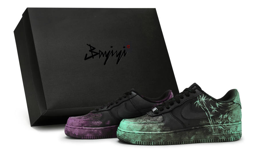 Nike Nike Air Force 1 07 811 Manufacturing, Smoke Shadow Bamboo Wind Blue Purple, Special Shoe Box Low top Skateboard Shoes