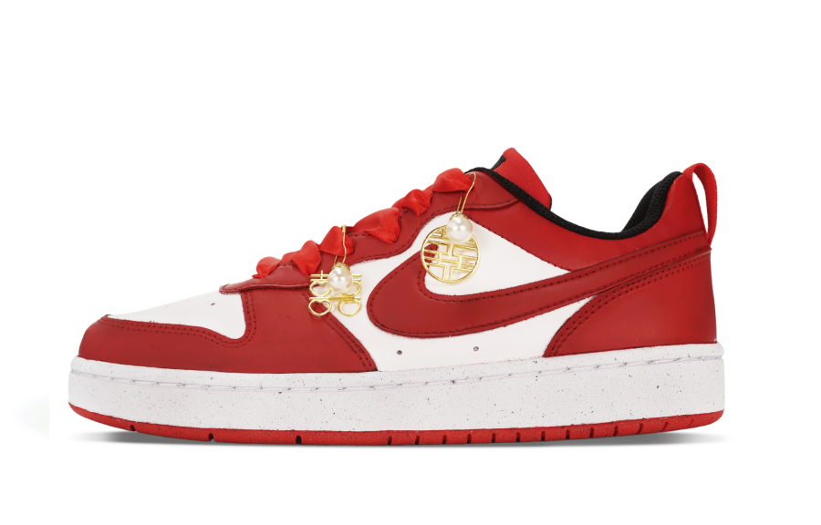 Nike Nike Court Borough Low top Skateboard Shoes GS White Red