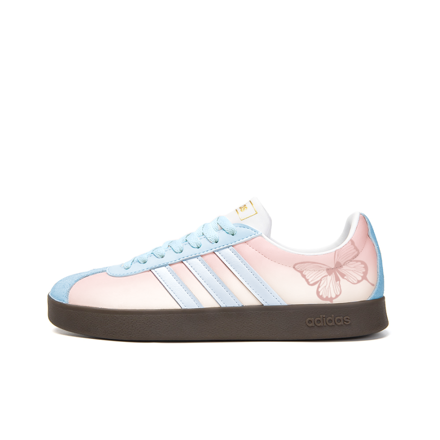 Adidas Neo VL Court 2.0 Slip Resistant Abrasion Resistant Low top Skateboard Shoes Unisex Pink Blue