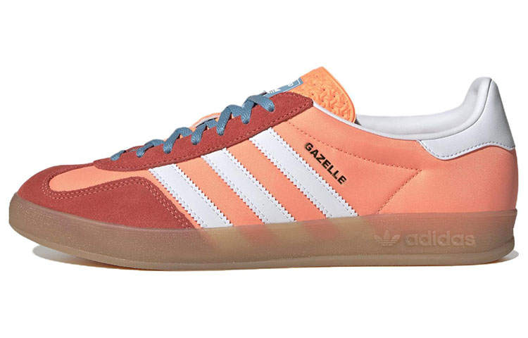 Adidas Originals GAZELLE INDOOR Low top Skateboard Shoes Unisex White Orange