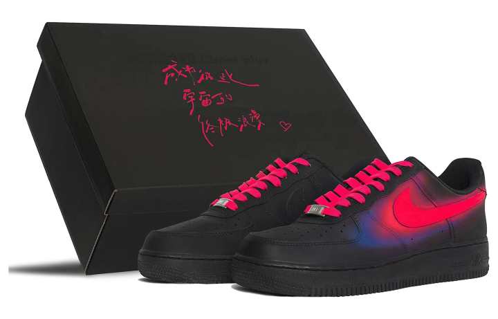 Nike Nike Air Force 1 Low top Skateboard Shoes Men's Pink Black
