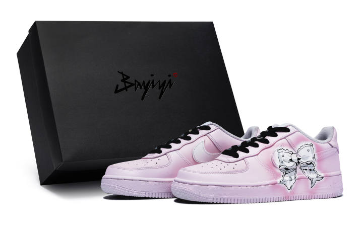 Nike Nike Air Force 1 LOW 811 Manufacturing, Girlish Lace Pink, Special Shoe Box Bowknot Slip Resistant Impact Resistance