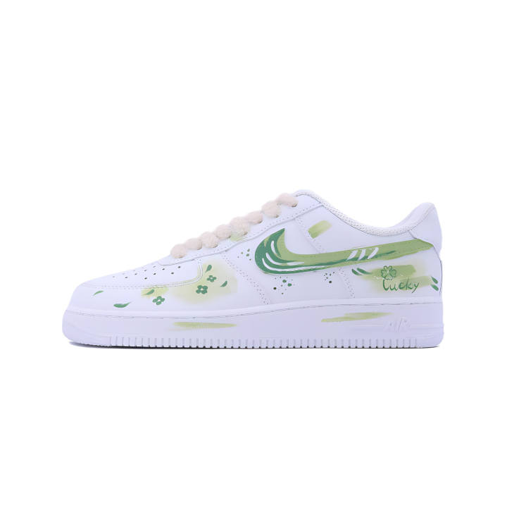 Nike Nike Air Force 1 Lucky Four Leaf Clover Slip Resistant Abrasion Resistant Slip Resistant Abrasion Resistant Low top