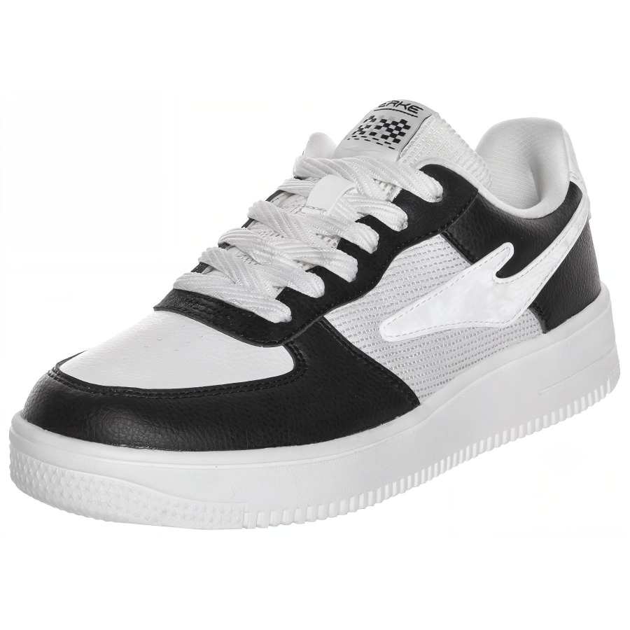 Erke Cushioning Abrasion Resistant Lightweight Low top Skateboard Shoes Women's White Black