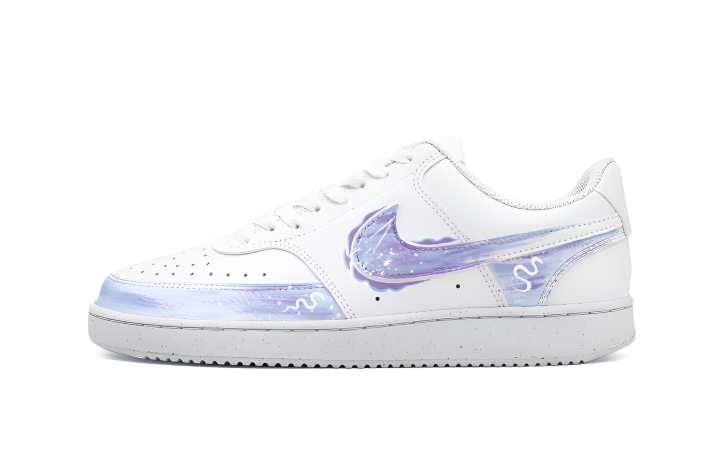 Nike Nike Court Vision 1 Low top Skateboard Shoes Women's White Blue Purple
