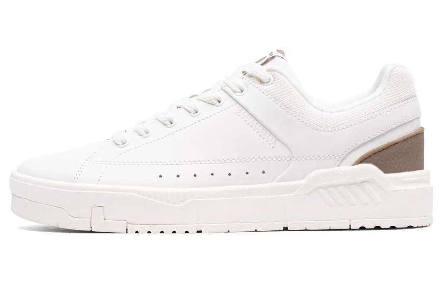 Li-Ning Li Ning COMMON 70s Comfortable Cushioning, Wear Resistant Low top Skateboard Shoes Men's White Brown