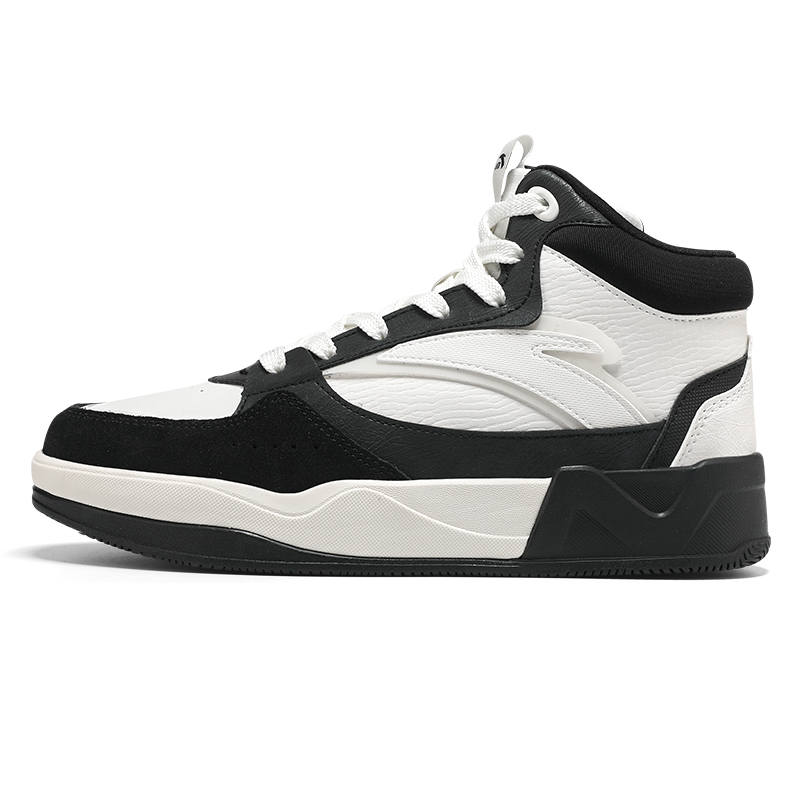 Anta Coverage Abrasion Resistant High top Skateboard Shoes Women's White Black