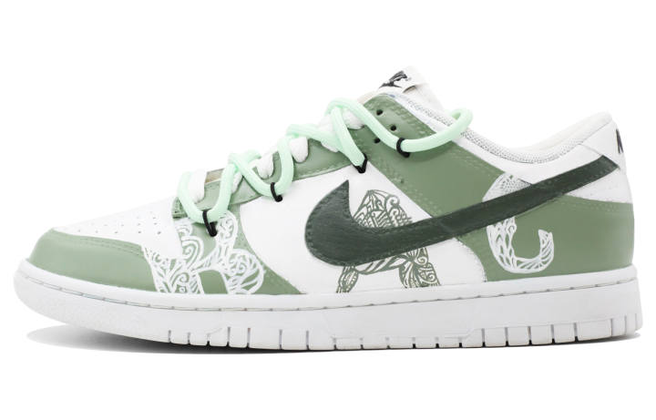 Nike Nike Dunk Skateboard Shoes Unisex Low Top Green White